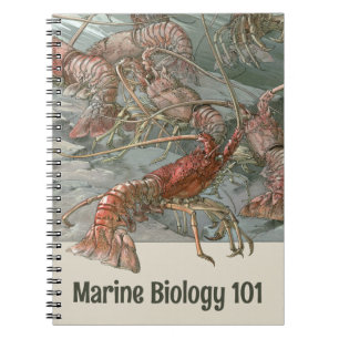 Cuaderno Bandada de langostas en el océano, arte Nouveau vi