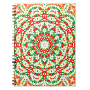 Cuaderno Bandana Shawl, Naranja brillante, verde