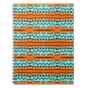 Cuaderno Bandas acuáticas, motivos de colores vivos.