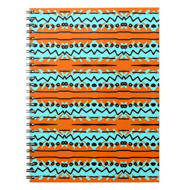 Cuaderno Bandas acuáticas, motivos de colores vivos. (Frente)