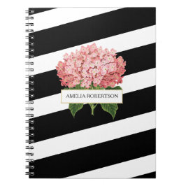 Cuaderno Bandas audaces e hidráneas rosas personalizadas
