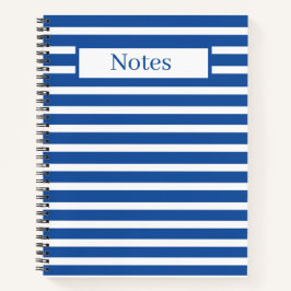 Cuaderno Bandas azules blancas personalizadas