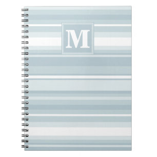 Cuaderno Bandas azules de hielo monograma