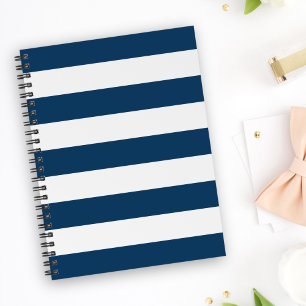 Cuaderno Bandas azules de la marina, franjas blancas, patró