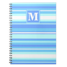 Bandas azules del cielo monogramo