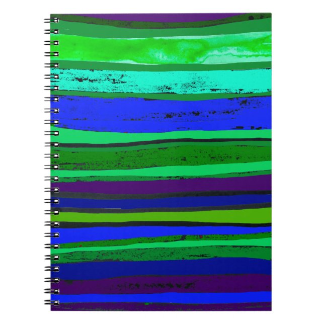 Cuaderno Bandas azules y verdes (Frente)