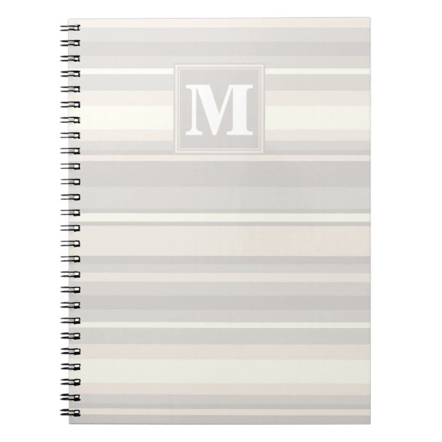 Cuaderno Bandas beige monogramo (Frente)