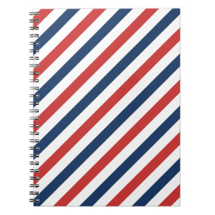 Cuaderno Bandas blancas y azules rojas patrióticas