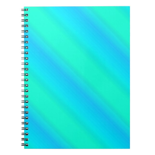 Cuaderno Bandas de Aurora: azul, agua, turquesa (Frente)
