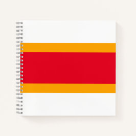 Cuaderno Bandas de Carreras blanca amarilla roja brillante 