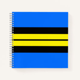 Cuaderno Bandas de Carreras Negra Negra Brillante Azul Bril