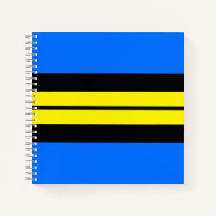 Cuaderno Bandas de Carreras Negra Negra Brillante Azul Bril