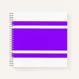 Cuaderno Bandas De Carreras Púrpura Brillantes Y Brillantes