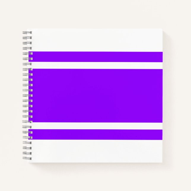 Cuaderno Bandas De Carreras Púrpura Brillantes Y Brillantes (Anverso)