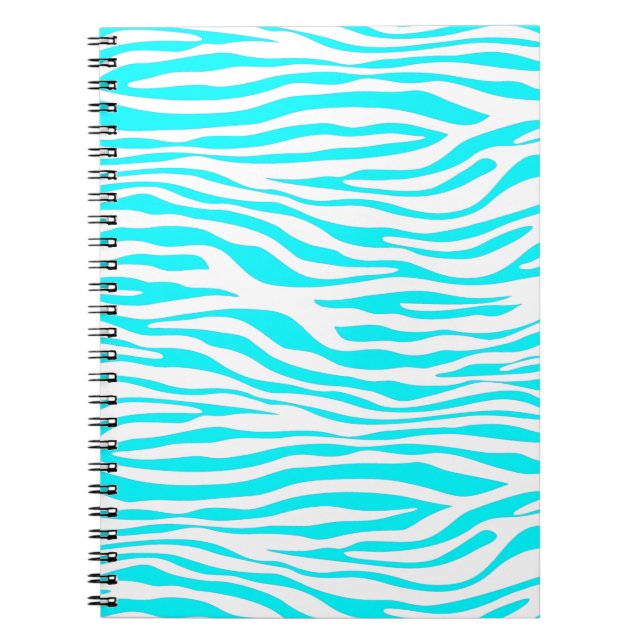 Cuaderno Bandas de cebra azules y blancas (Frente)