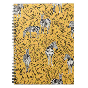 Cuaderno Bandas de cebra: fondo sin costuras dibujado a man
