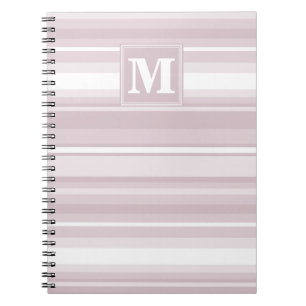 Cuaderno Bandas de cuarzo rosa monograma
