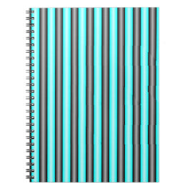 Cuaderno Bandas de efecto Metalizado moderno Neon Blue y Bl