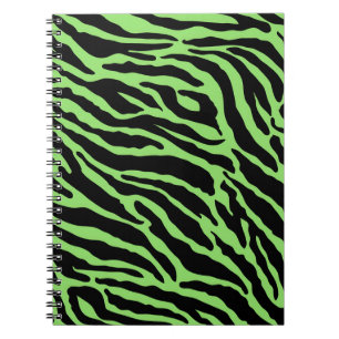 Cuaderno Bandas de impresión de animales verdes y negros