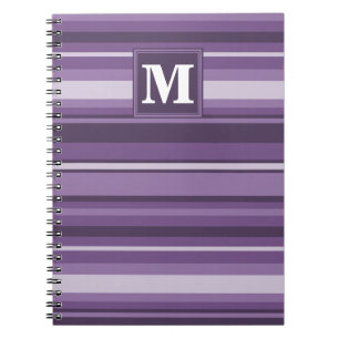 Cuaderno Bandas de lavanda monogramo