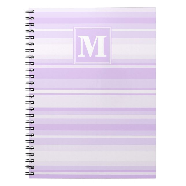 Cuaderno Bandas de lilac monogramo (Frente)