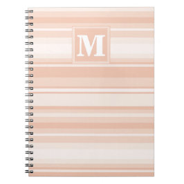 Cuaderno Bandas de melocotón monograma