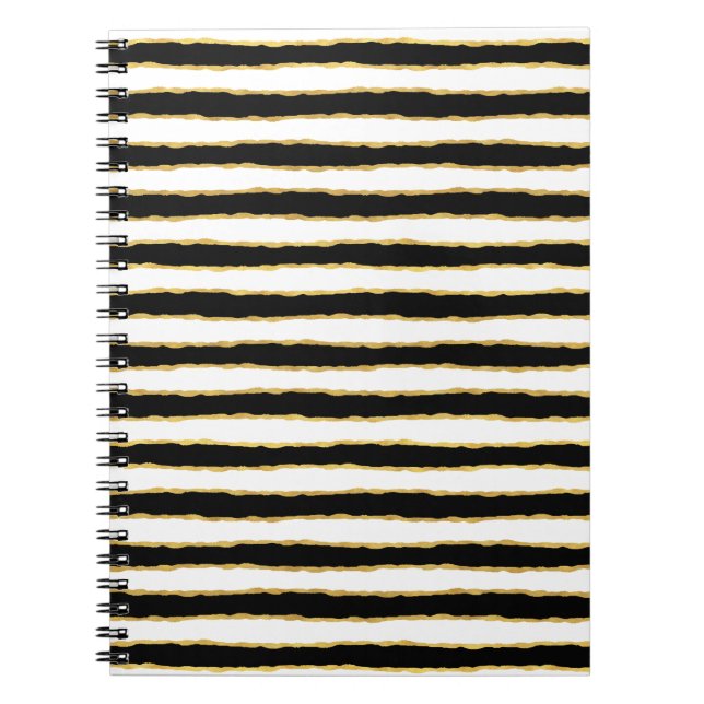Cuaderno Bandas de oro blanco negro (Frente)