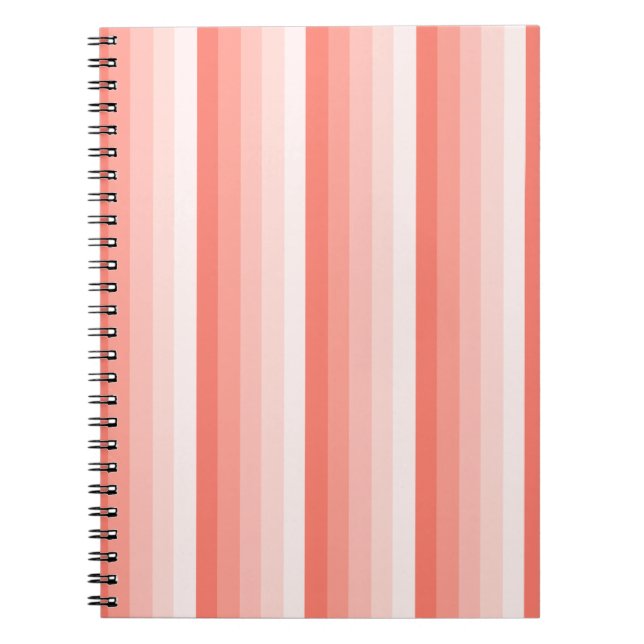 Cuaderno Bandas de sombra de melocotón coralino (Frente)