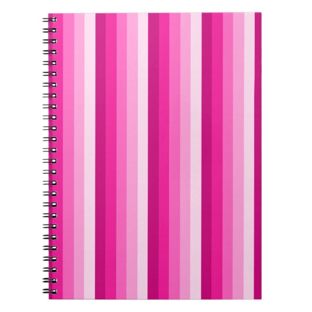 Cuaderno Bandas de sombra rosadas calientes (Frente)