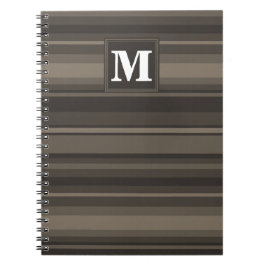 Cuaderno Bandas de taupe monogramo