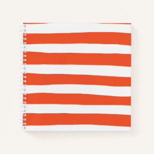 Cuaderno Bandas desiguales - Naranja y blanco