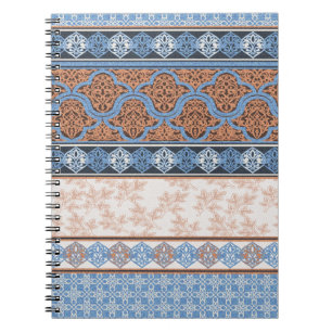 Cuaderno Bandas Florales Boho: Colección étnica sin focos
