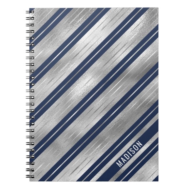 Cuaderno Bandas glosadas azules y grises (Frente)