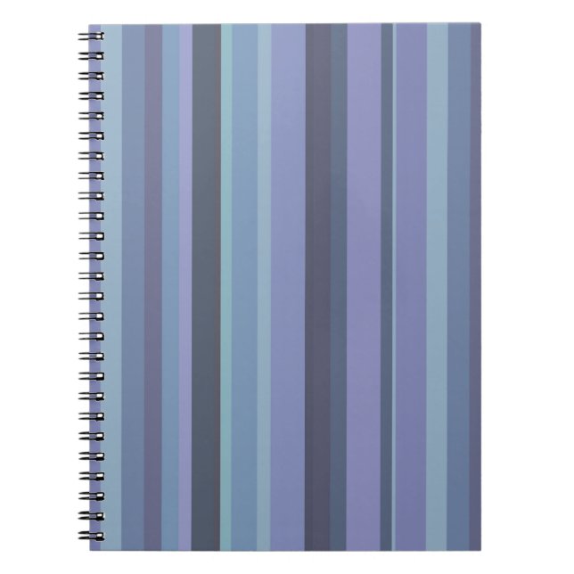 Cuaderno Bandas horizontales de color azul-gris (Frente)