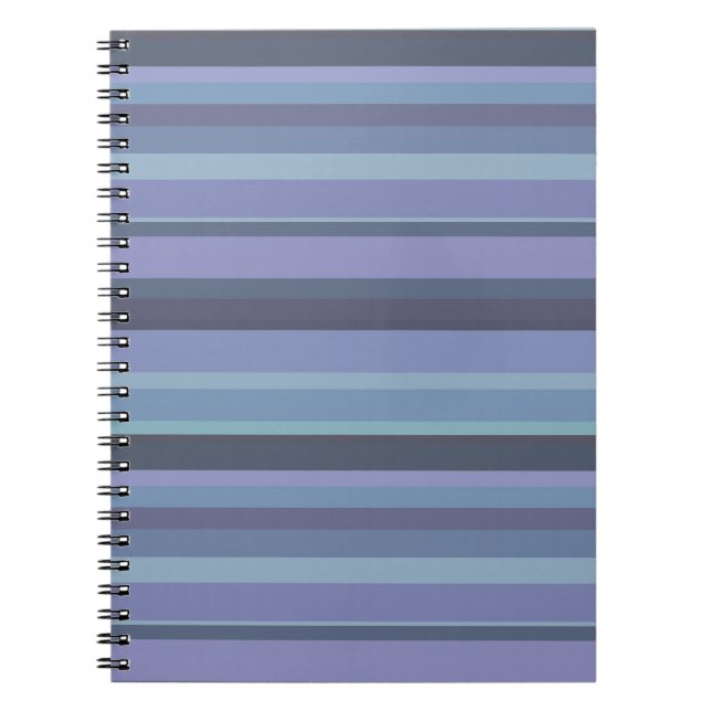 Cuaderno Bandas horizontales de color azul-gris (Frente)