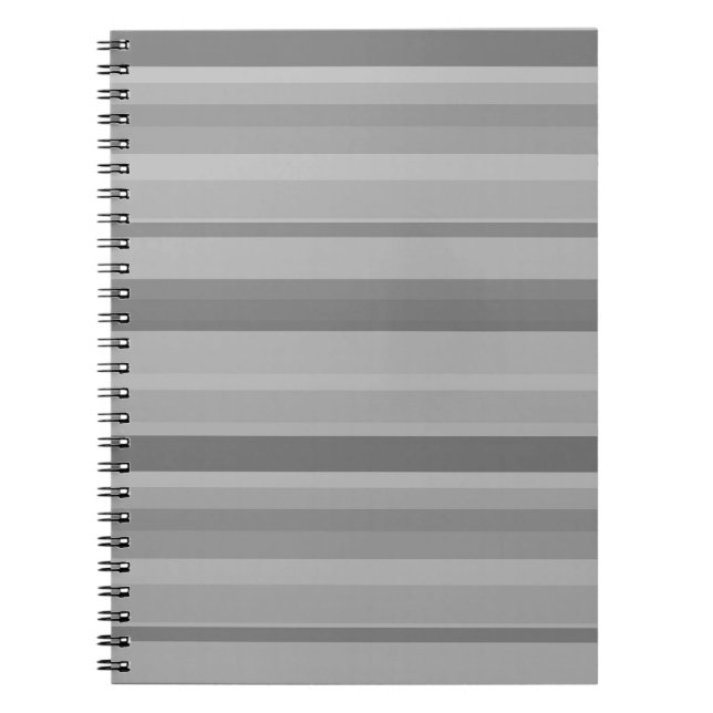 Cuaderno Bandas horizontales grises (Frente)