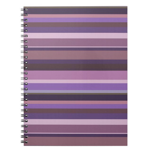 Cuaderno Bandas horizontales malvas (Frente)