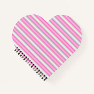 Cuaderno Bandas modernas de neón rosado con efecto 3D