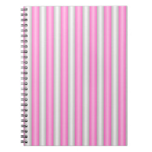 Cuaderno Bandas modernas de neón rosado con efecto 3D