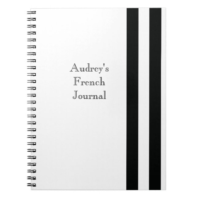 Cuaderno Bandas negras y blancas (Frente)