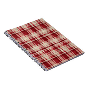 Cuaderno Bandas rojas de plástico de crema roja