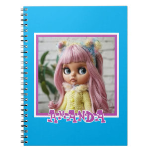 Cuaderno Bandas rosas lilas horizontales con decoración de