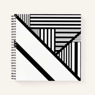 Cuaderno Bandas triangulares en blanco y negro