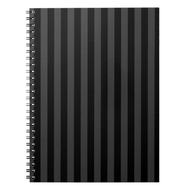 Cuaderno Bandas verticales Elagnat Black & Smoky Black (Frente)