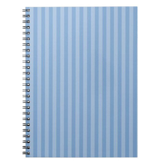 Cuaderno Bandas verticales monocromáticas de color azul cla (Frente)