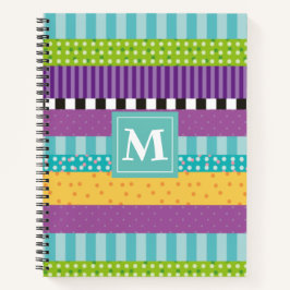 Cuaderno Bandas Y Puntos Monograma