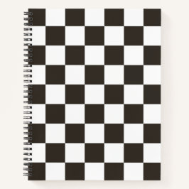 Cuaderno Bandera a Cuadros (Negro y Blanco) (Patrón de Cuad