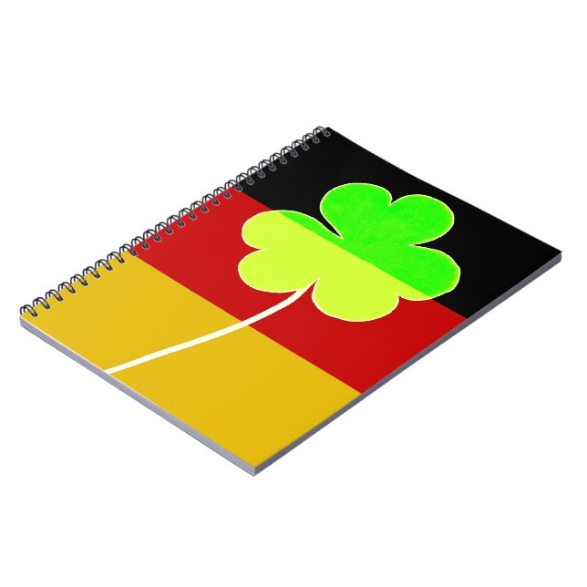 Cuaderno Bandera alemana irlandesa Shamrock Clover St. Patr (Lado Izquierdo)