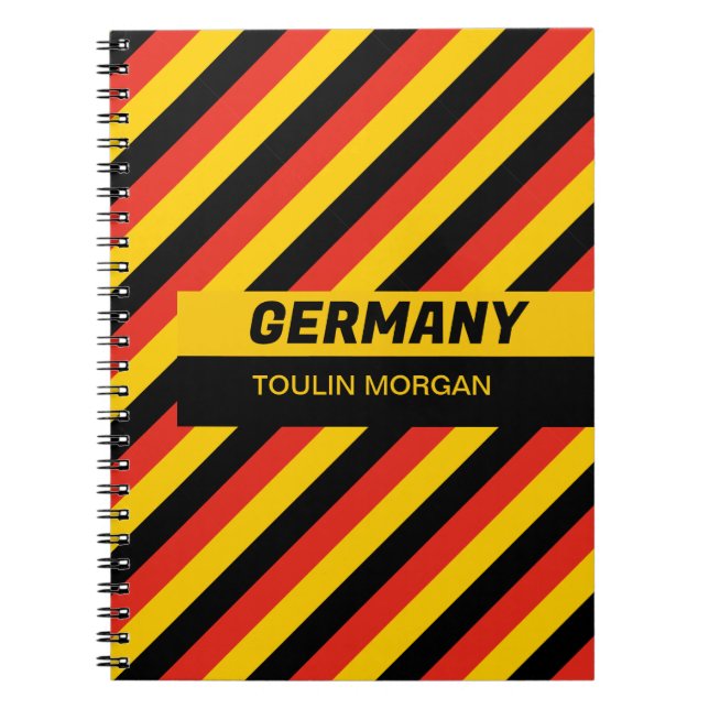 Cuaderno Bandera alemana personalizada (Frente)
