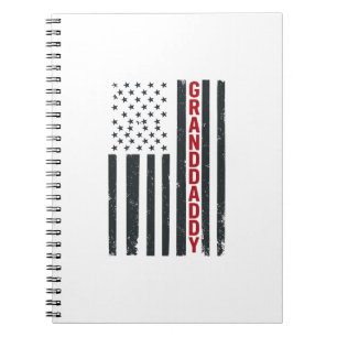 Cuaderno Bandera Americana Abuelo Diseño Patriótico Vintage